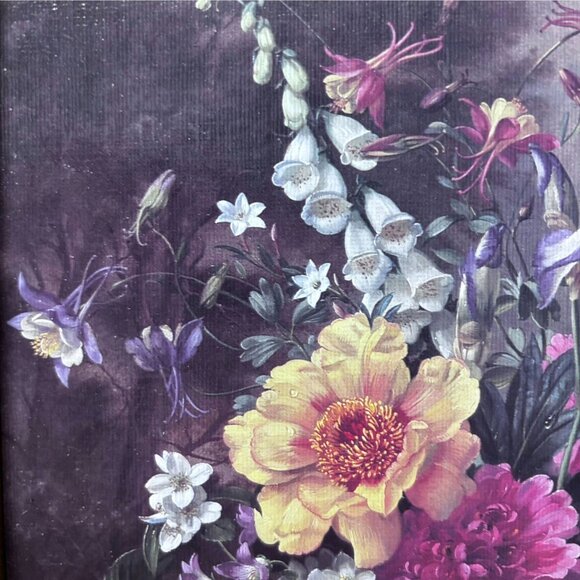 Vintage Gold Framed Floral Art – Romantic Still Life Print, Hollywood Regency or - Picture 9 of 10